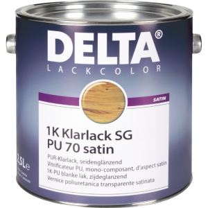 DELTA® Klarlack PU 70 Satin - hedvábně lesklý - 0,75L