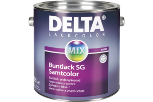 DELTA® Buntlack SG / Samtcolor - uni krycí lak - 0,375L -RAL 3000 červený